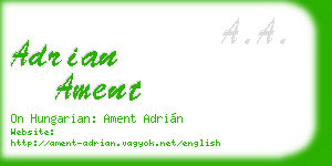 adrian ament business card
