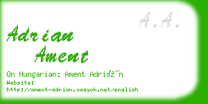 adrian ament business card